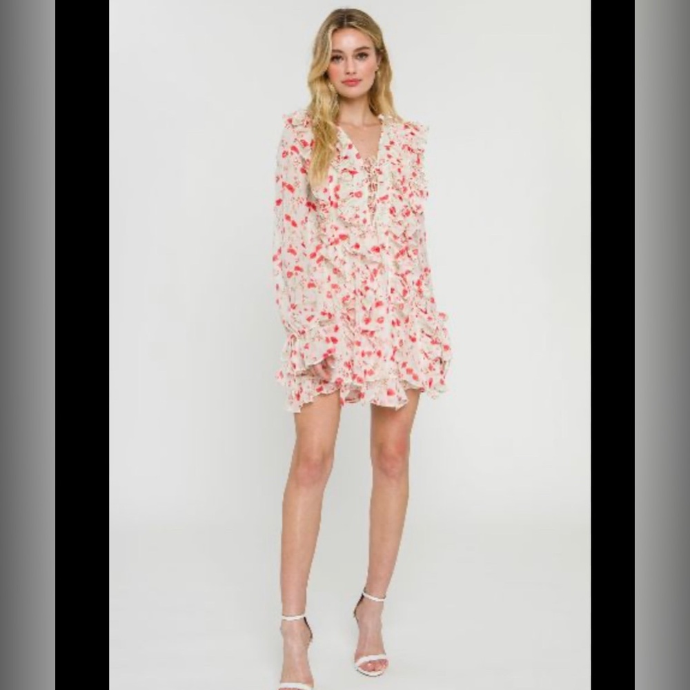 Endless Rose Ruffle Floral Dress xs